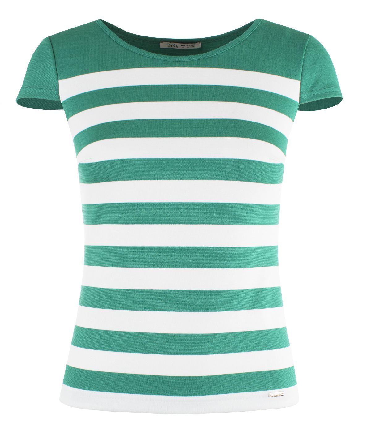 Striped short-sleeved blouse with viscose 0